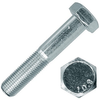 Болт шестигранный с неполной резьбой М6х35 DIN 931 класс прочности 10.9 оцинкованная сталь