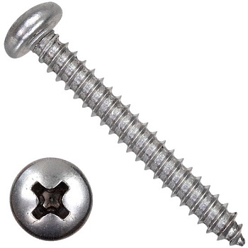 Саморез с полукруглой головкой 2,2х4,5 DIN 7981 ISO 7049 нержавеющая сталь А2